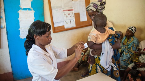 A health center in the village of Lena in Burkina Faso that provides health checkups and malaria testing.