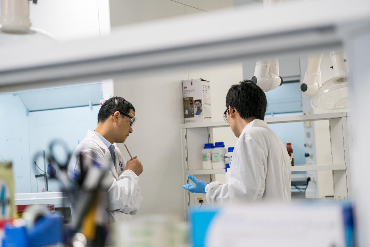 Scientists work at the Global Health Drug Discovery Institute (GHDDI) in Beijing, China. ©Gates Archive/Shawn Koh