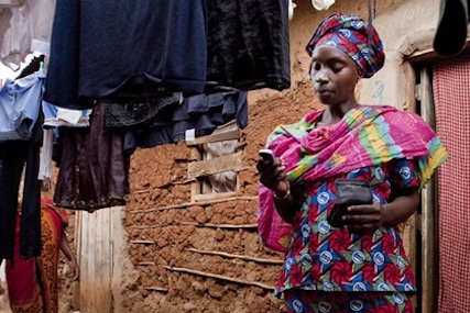 woman with mobile phone