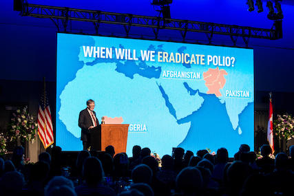 Bill Gates delivers keynote address at the 2019 Joint Rotary District "Come Together" Conference Dinner