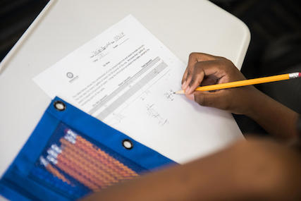 Student working on assignment