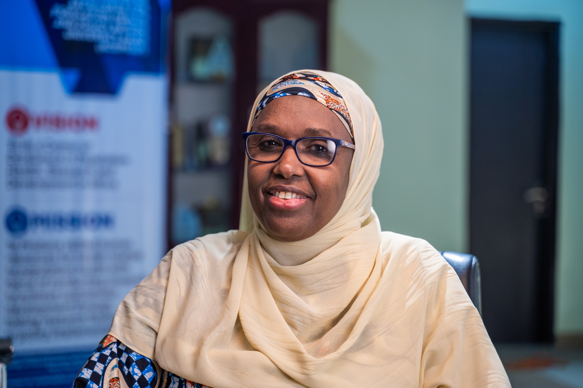 Portrait of Prof. Dr. Hadiza Shehu Galadanci, Director of the African Center of Excellence for Population Health and Policy (ACEPHAP), in her office at Aminu Kano Teaching Hospital, in Kano, Kano State, Nigeria on January 19, 2026.