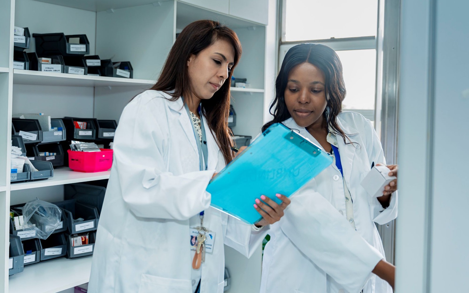 Researchers at at WITS RHI in South Africa at the M72 trial site.