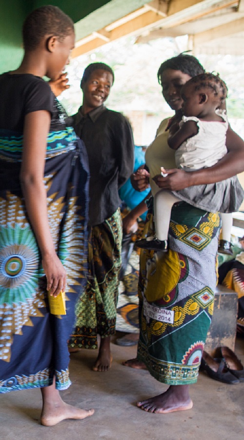 Mothers participate in the Safe Motherhood Initiative, a program to safeguard women’s health following childbirth in Kasungu District, Malawi.   