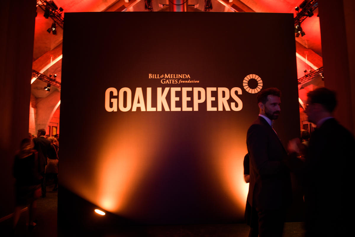 Guests attend a reception after the 2018 Goalkeepers event in Berlin, Germany. ©Gates Archive/Jacobia Dahm