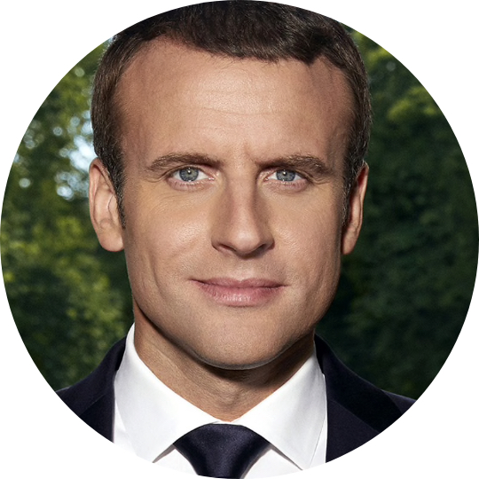 Portrait of Emmanuel Macron